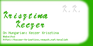 krisztina keczer business card